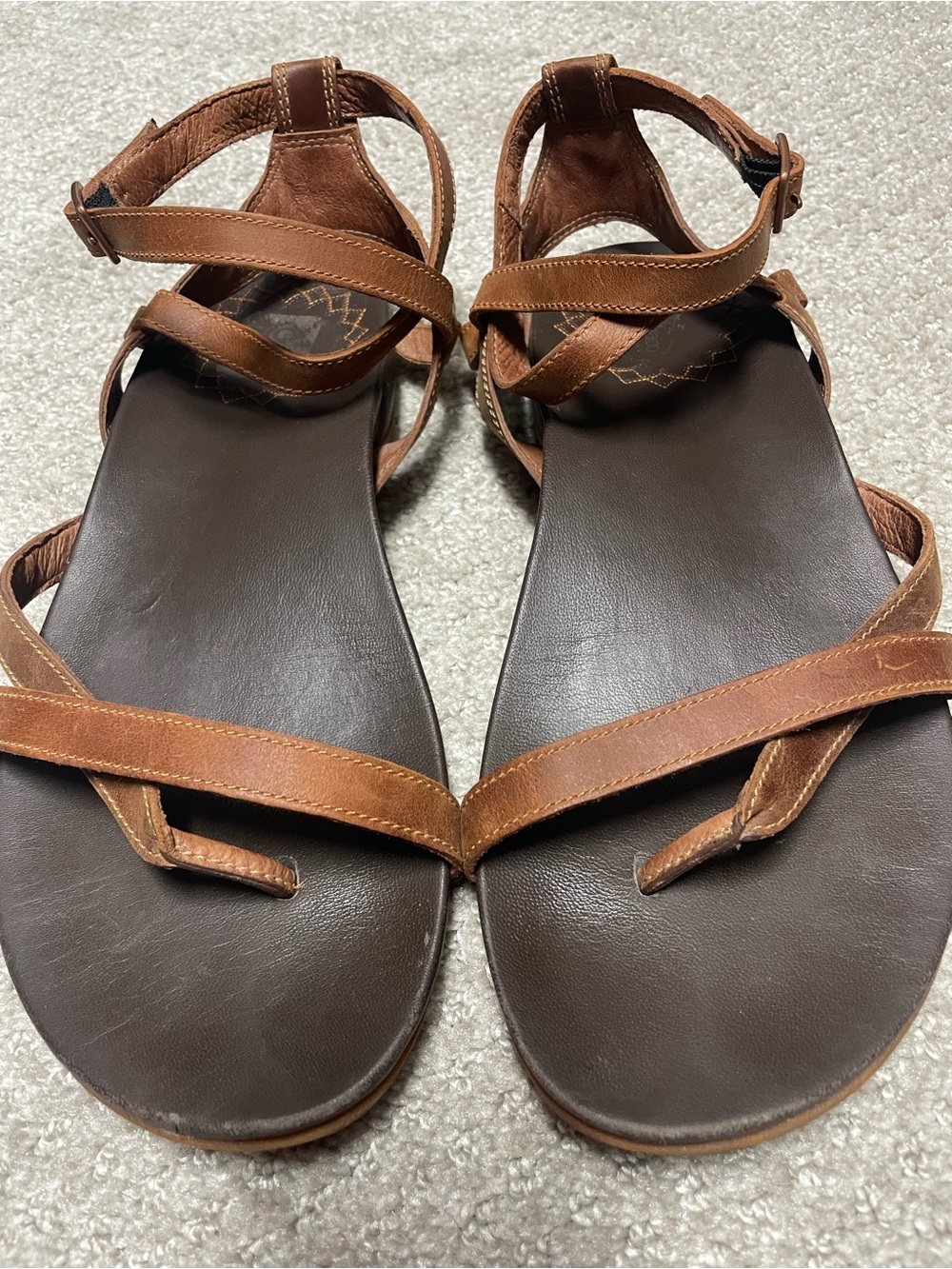 Chaco Brown Leather Strappy Sandals